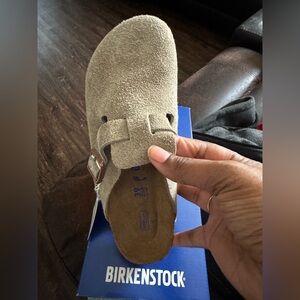 Birkenstock Women’s Gray Suede Slip-Ons **Never Worn**